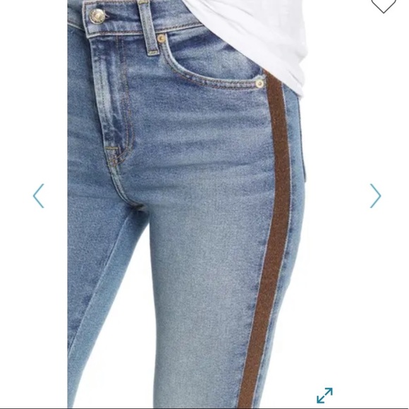 24. 7 For All Mankind High Waist Gwenevere Jeans - Picture 5 of 16